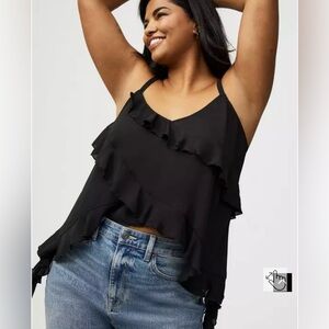 NWT Torrid Georgette ruffle camo tank top size 3X